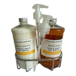 Williams Sonoma Honey Orange Blossom Hand Soap & Lotion Set 16 fl oz Pump New